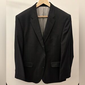 Baumler x Harry Rosen Blazer Jacket Single Breasted Cerruti Wool Dark Gray 44R